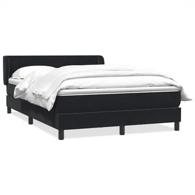 Produktbild von vidaXL Boxspringbett mit Matratze Schwarz 160x210 cm Samt