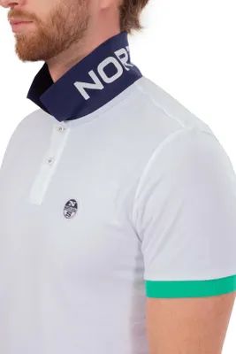 Zdjęcie produktu dla NORTH SAILS - Męska koszulka polo z kolorowymi wstawkami - Rozmiar L