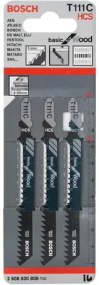 Zdjęcie produktu dla Bosch T 111 C, Ostrze wyrzynarki, Płyta wiórowa, Płyta pilśniowa, Sklejka, Miękkie drewno, Stal wysokowęglowa (HCS), 5 cm, 3 mm, 10 cm