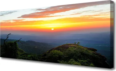 Produktbild von Tulup Leinwand-Bilder 125x50 Wandbild Canvas Kunstdruck Gebirge Wälder Landschaft
