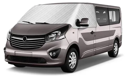 Productafbeelding van Windschermbescherming voor Renault Trafic 2014-2023, zilver, bescherming tegen vorst en sneeuw