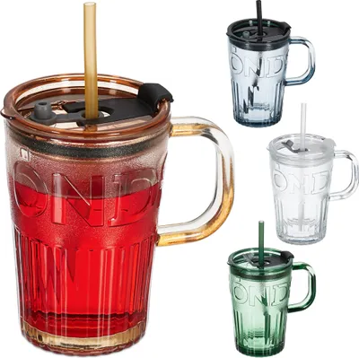 Image de relaxdays Verres à boire, set de 4 avec anse
