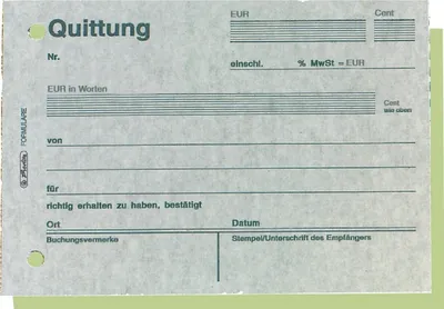 Produktbild von Formularbuch Quittungsblock A6 VE=10x2x40 Blatt