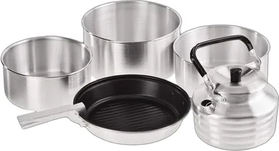 Obrázok produktu pre BLACK CREVICE - Kempingová súprava na varenie | Outdoorový riad z hliníka - 5 kusov