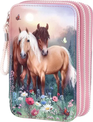 Zdjęcie produktu dla Depesche 3-komorowy piórnik Miss Melody FLOWERS różowy