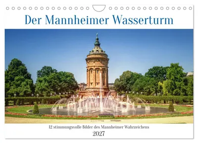 Immagine prodotto di La torre dell'acqua di Mannheim (calendario da parete 2027, formato DIN A4 orizzontale), calendario mensile CALVENDO