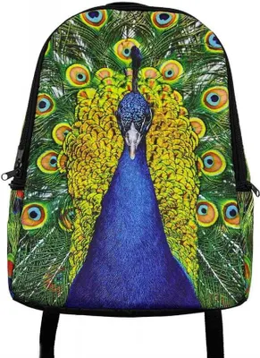 Produktbild von Rucksack Pfau, 42x28x12 cm, Tier Tiere Vogel Eyecatcher Rucksäcke Tasche Taschen Pfauenfedern