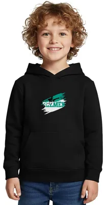 Produktbild von Spreadshirt Die Macht Aus Bremen Grün-Weiß Fußball Fan Kinder Premium Hoodie, 122/128 (6 Jahre), Schwarz