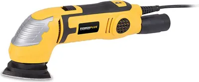 Immagine prodotto di Levigatrice elettrica triangolare 300 watt con 3x carta abrasiva 90x90 mm Sistema a velcro