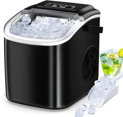 Image de Machine portable à glaçons avec fonction de nettoyage automatique et grande capacité