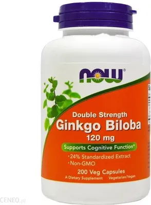 Produktbild von Now Foods Ginkgo Biloba Doppelte Stärke 120 mg 200 Kapseln