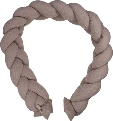 Produktbild von MamaLoes Teddy Bouclé Nougat 210 cm geflochtener Bettschutz