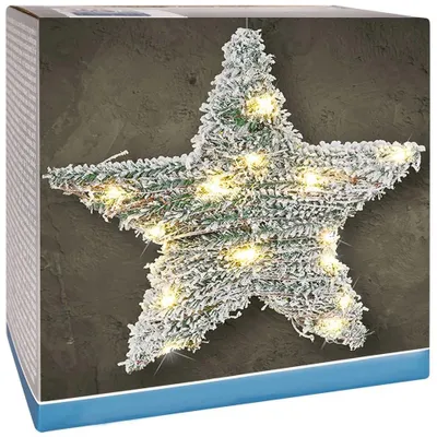 Immagine prodotto di Stella di Natale con 30 luci LED ed effetto neve
