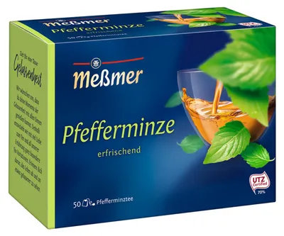 Produktbild von Meßmer Pfefferminz Tee lecker und frisch kühl Beuteltee 112g