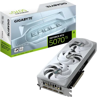 Produktbild von GIGABYTE GeForce RTX 5070 Ti EAGLE OC ICE 16G, Grafikkarte, (DLSS 4