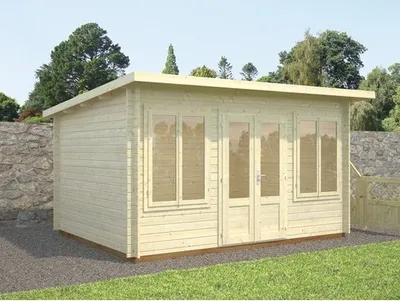 Produktbild von Gartenhaus Palmako Lisa 11,5 m² inkl. Fußboden 440 x 366 cm natur
