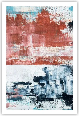 Produktbild von Poster - Poster ohne Rahmen - Abstraktion Marine Rot - 61x91,5 cm - Wand Bild - Wanddeko - Wandbilder - Kunstposter - Wandposter - Bilder - Kunstdruck - Wanddekoration - Wandbild - P2XPA61x91-4883