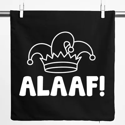 Produktbild von Huuraa Kissenbezug Alaaf Narrenkappe 40x40cm Black Baumwolle Dekokissenbezug Geschenkidee