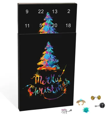 Produktbild von Piercing Adventskalender mit Ohrschmuck, Fake-Septum, Fake Plug, Labret & Barbells