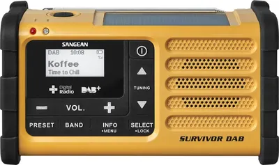 Produktbild von Sangean MMR-88 UKW/MW/Handkurbel/Solar mit/ohne DAB+ Farbe: gelb, Größe: mit DAB+