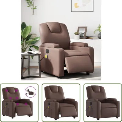 Produktbild von The Living Store Massagesessel Elektrisch Braun Kunstleder