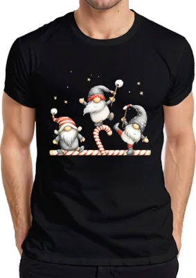 Produktbild von Weihnachtswichtel Zuckerstange süß lustig Geschenk Weihnachten Herren T-Shirt, Schwarz, XXL