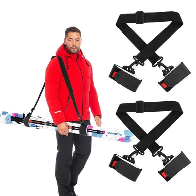 Zdjęcie produktu dla Zestaw dwóch regulowanych pasków do przenoszenia nart i snowboardów