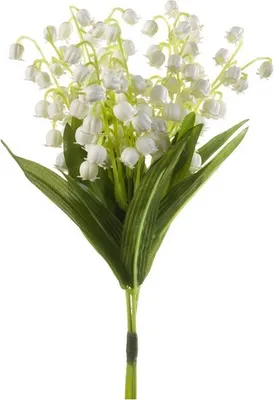 Produktbild von künstlicher Lily of Vally Maiglöckchen Bündel mit 3 Stielen weiß grün Emerald