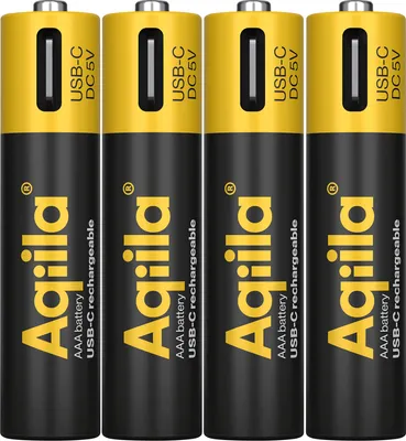 Obrázok produktu pre Aqiila 406094, Nabíjateľná batéria, AAA, Lithium-ion (Li-ion), 1,5 V, 4 kusov, 600 mAh