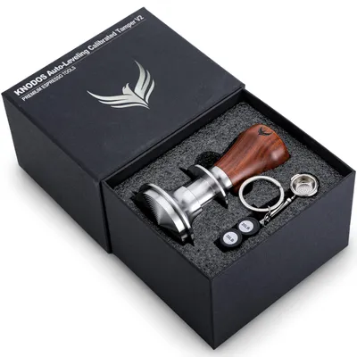 Produktbild von Solidchoice – Professioneller Espressotamper mit einstellbarer Tiefe und Holzgriff
