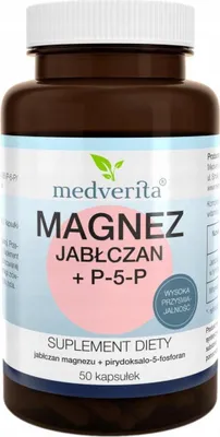 Produktbild von MEDVERITA Magnesiummalat + P-5-P VITAMIN B NERVENSYSTEM 50 Kapseln