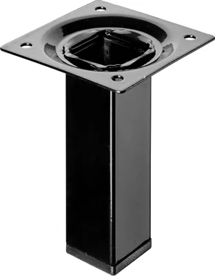 Produktbild von Hettich Tischbein 10 x 2,5 x 2,5 cm Stahl schwarz - 1 Stück