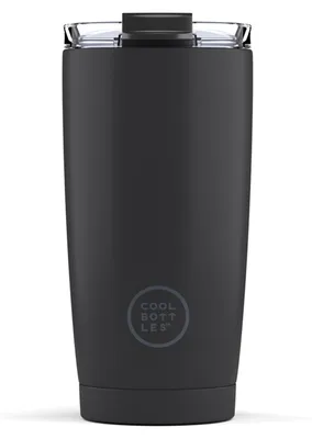 Produktbild von Cool Bottles - Tumbler - Thermobecher aus Edelstahl - 550 ml - Mono Black - Ther