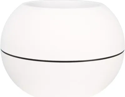 Image de Pot de Fleurs Rond RIVIERA GRANIT BOULE, Plastique, D50 H34,5 cm, Blanc