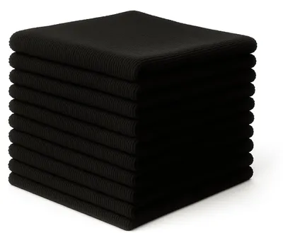 Zdjęcie produktu dla Ściereczki z mikrofibry - Czarny - 30 x 30 cm - 10 sztuk