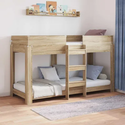 Zdjęcie produktu dla Maison Exclusive – łóżko piętrowe dla dzieci Sonoma-dąb 75 x 190 cm materiał drewnopochodny
