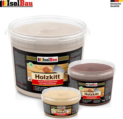 Produktbild von Holzkitt Spachtelmasse Holzspachtelmasse Außen Innen 0,25 - 5 kg Farbe: Schwarz (Nr. 23), Größe: 5 kg