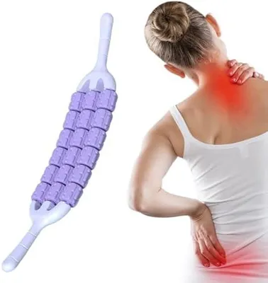 Produktbild von Leichter, verstellbarer Massageroller mit rutschfestem Halt für Beine, Körper, Rücken, Oberschenkel und Waden sowie für Training, Yoga und Workouts
