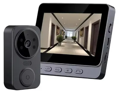 Produktbild von Zimilo Video Türklingel Set mit Monitor, 2,4 GHz Funk ohne App & WLAN, Zwei Wege Audio, Nachtsicht, 100 m Reichweite, Wand & Tischmontage