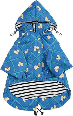 Image de Manteau de pluie pour chien - Tailles XS, XXL - Imperméable - Réfléchissant - Bleu