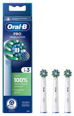 Produktbild von Oral-B Pro Cross Action Ersatzbürstenkopf, 3 Stück