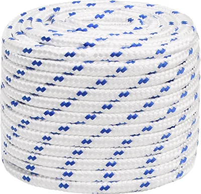 Productafbeelding van vidaXL Ankerlijn, wit, 18 mm, 100 meter, polypropyleen