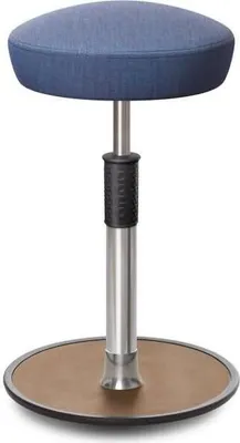 Produktbild von Sitz- Stehhocker Free Tall Hutsitz kvadrat Remix Jeans chrom /Natur.