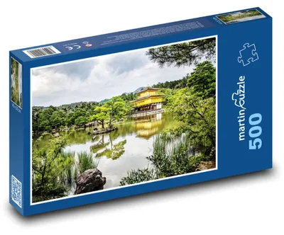 Zdjęcie produktu dla Puzzle 500 Świątynia nad jeziorem w Japonii - martinpuzzle