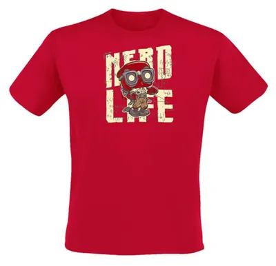 Produktbild von Deadpool - "Nerd Life" T-Shirt für Herren, Lose CD1429 (M) (Rot)