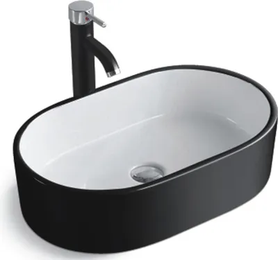 Produktbild von Badezimmer Waschbecken Arbeitsplatte Waschschüssel Rund 55x35cm