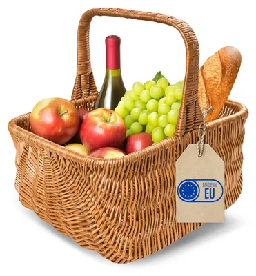 Productafbeelding van Creative Home Grote Nederlandse Rieten Mand met Handvat, Natuurlijk Bruin