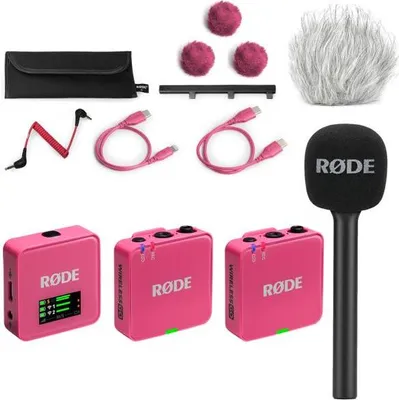 Produktbild von Rode Mikrofon-Funksystem Wireless GO Gen 3 Pink Interview Set 1