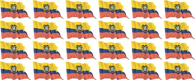 Produktbild von Mini Aufkleber Set - Pack wehend - 33x20mm - selbstklebender Sticker - Fahne - Ecuador - Flagge / Banner / Standarte fürs Auto, Büro, zu Hause und die Schule - 24 Stück