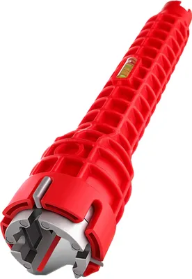 Zdjęcie produktu dla Wielofunkcyjny klucz do zlewu 8 w 1 Stalowy, oszczędzający pracę, czerwony klucz hydrauliczny do toalety